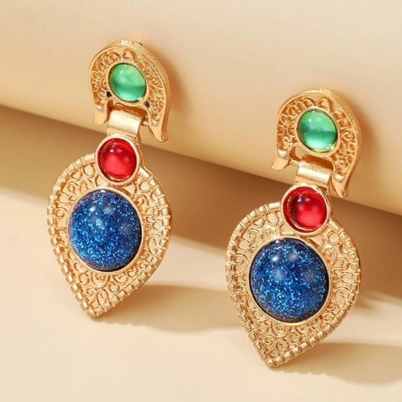 Jewelry - Emery Gemstone Dangle Earrings